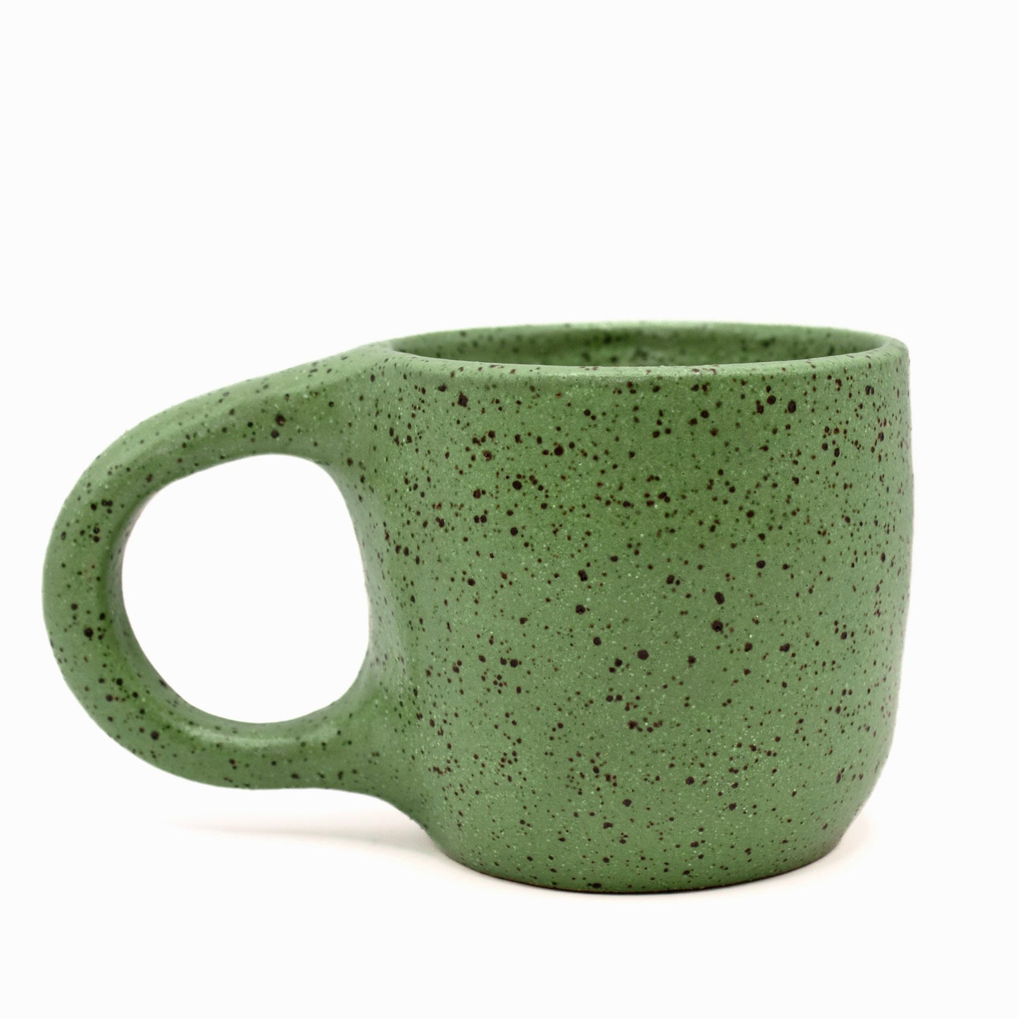 A Green Speckled Camping Mug