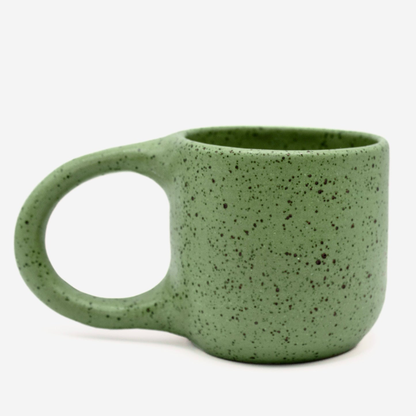 A Green Speckled Camping Mug