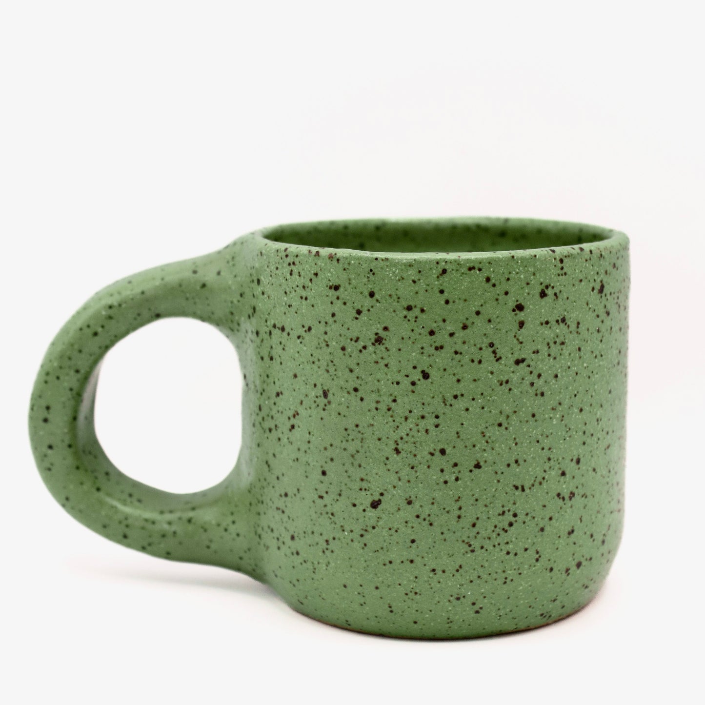 A Green Speckled Camping Mug