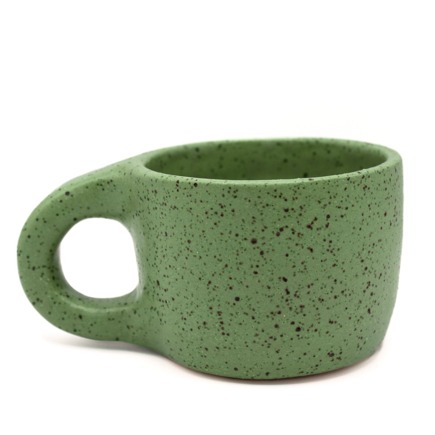 A Green Speckled Camping Mug