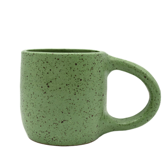 A Green Speckled Camping Mug