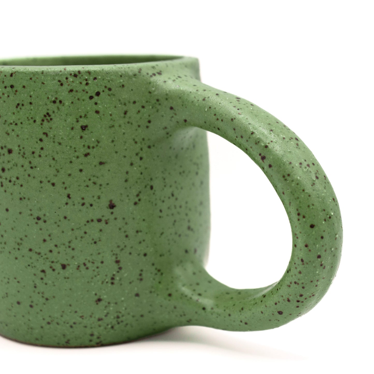 A Green Speckled Camping Mug