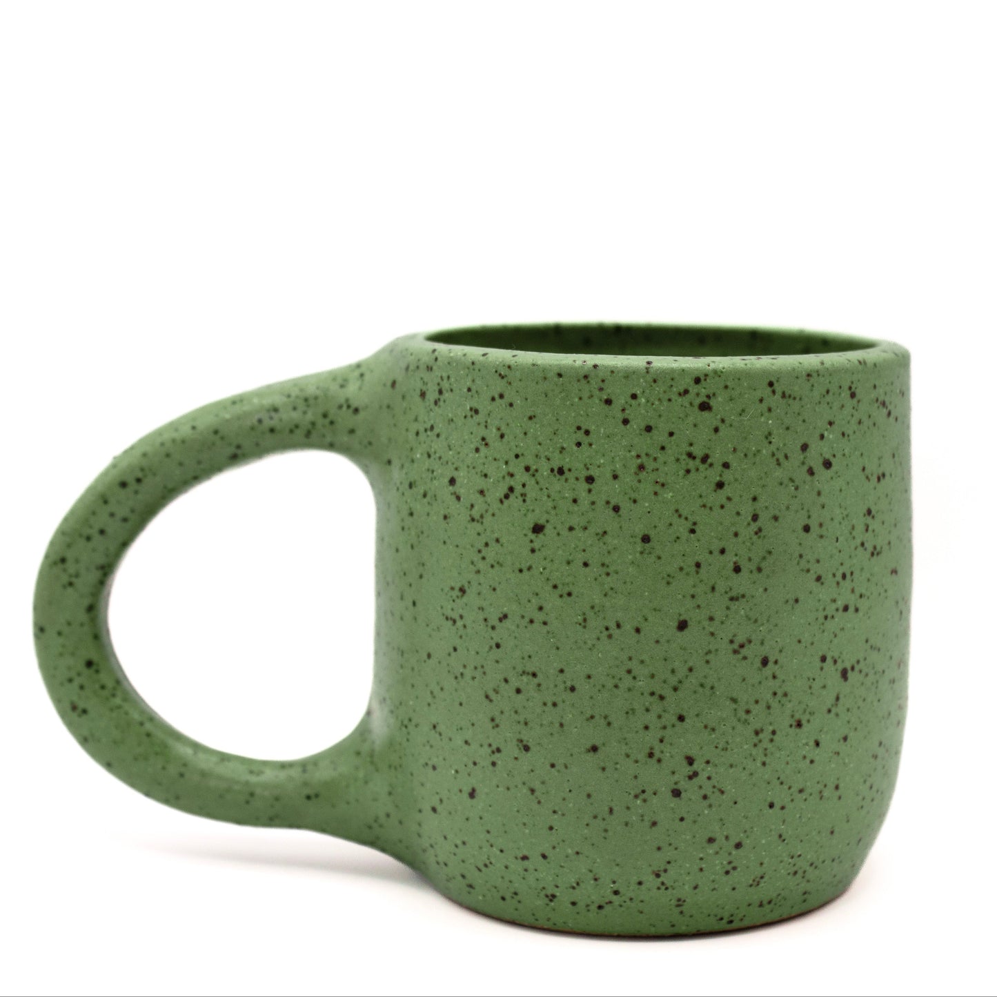 A Green Speckled Camping Mug