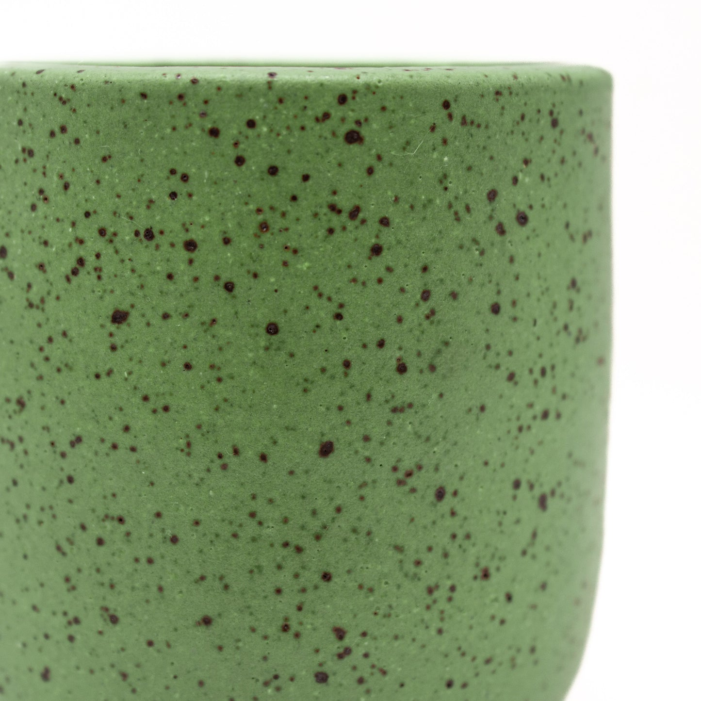 A Green Speckled Camping Mug