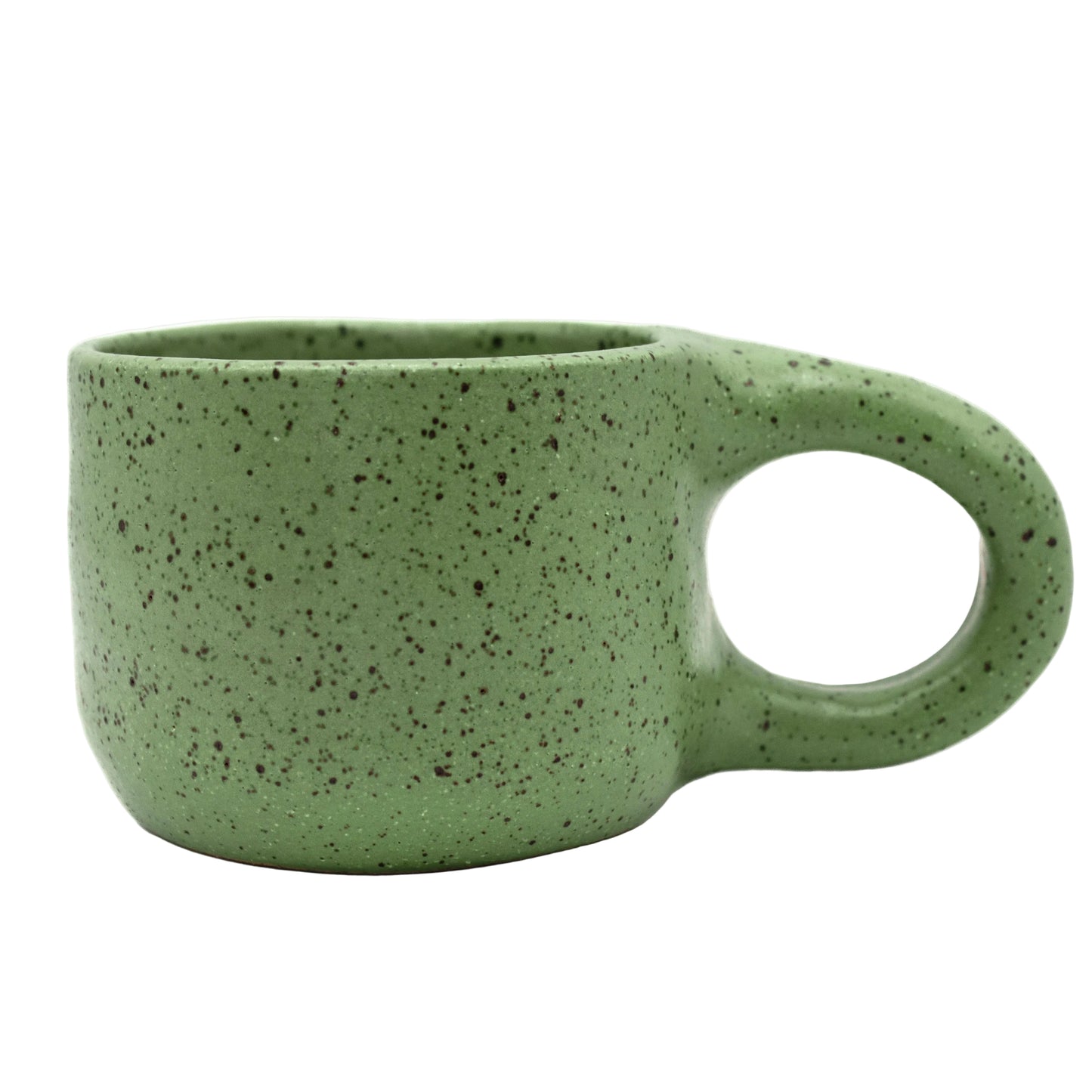 A Green Speckled Camping Mug