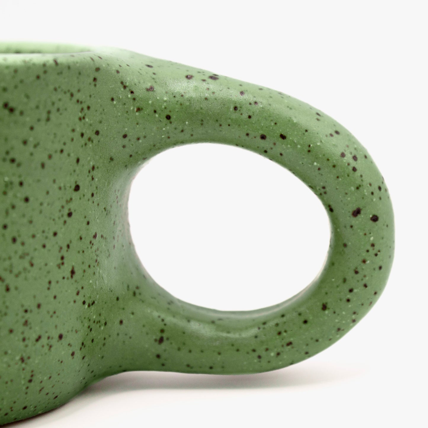 A Green Speckled Camping Mug