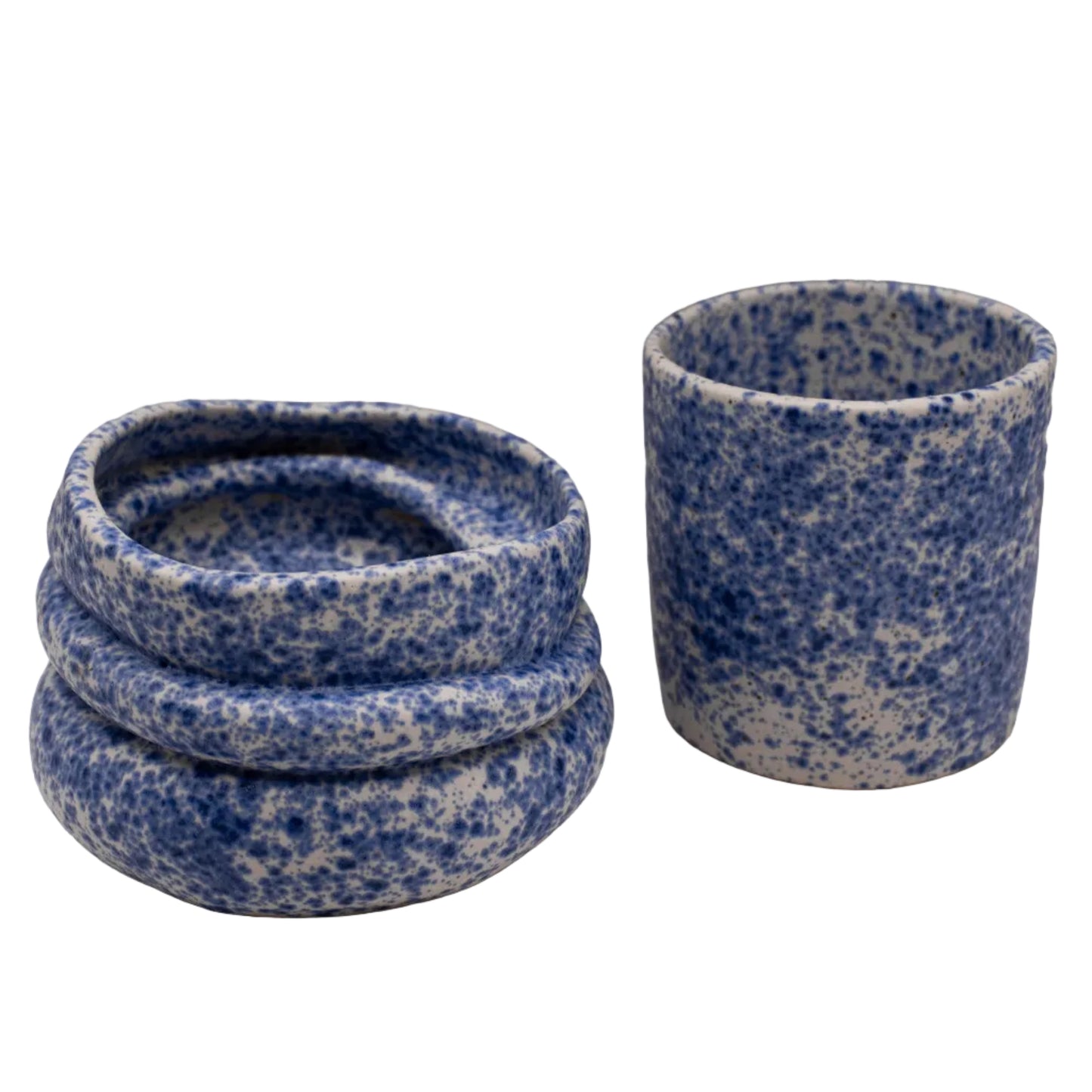 Blue Splatter Matcha Set