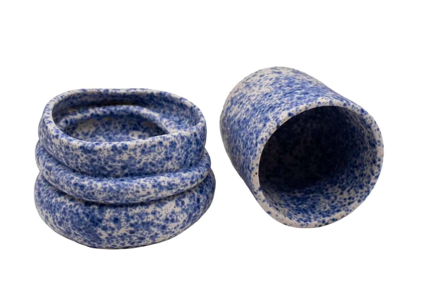 Blue Splatter Matcha Set