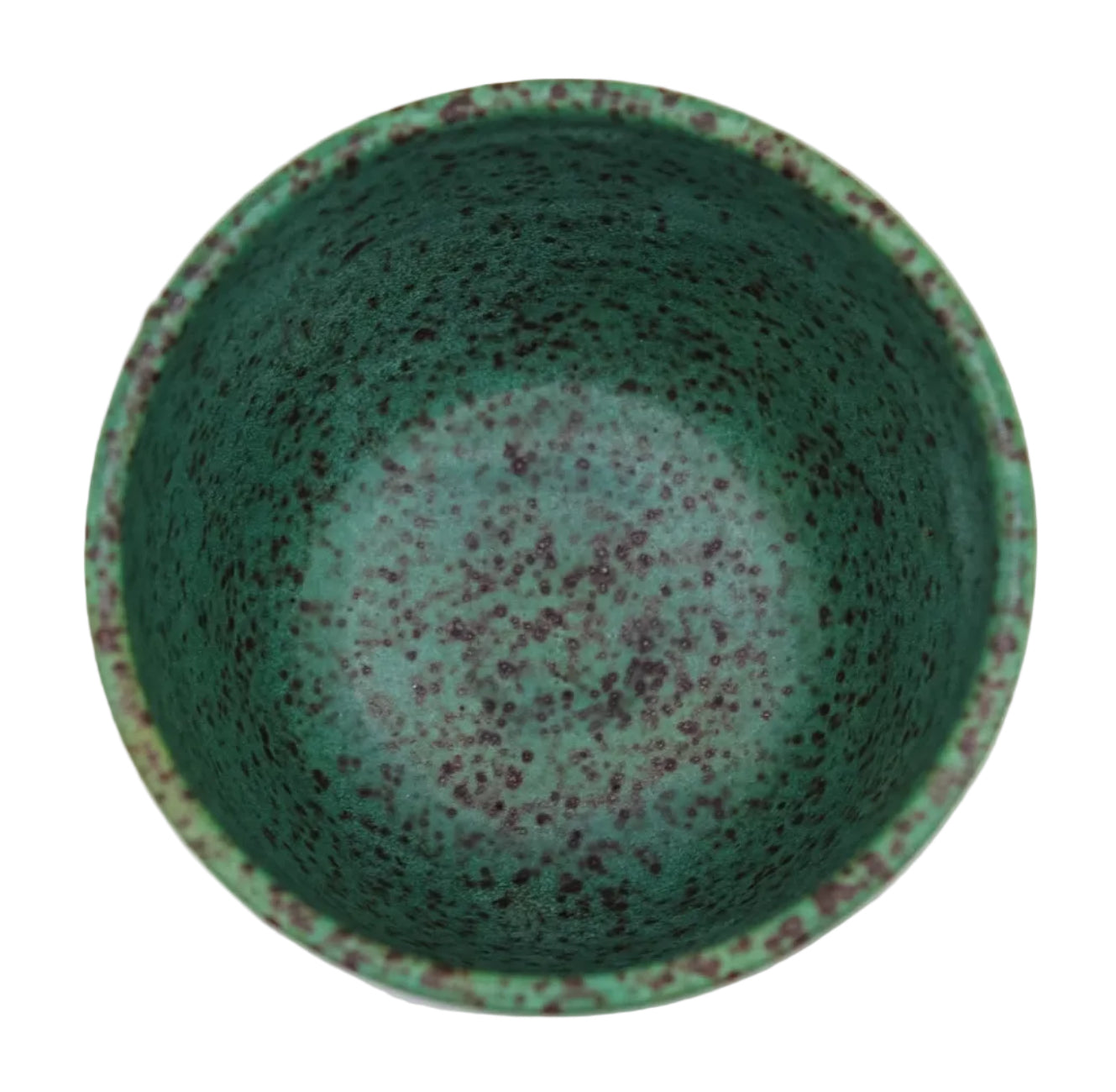 Rusted Teal Green Speckled Cup